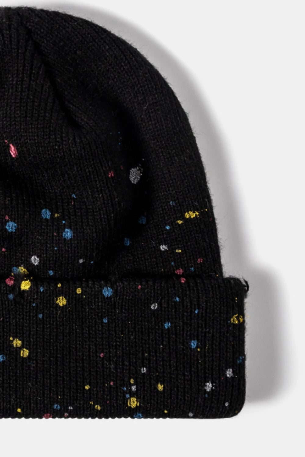 IREP Stealth Wealth Finley Paint Drip Rib-Knit Cuff Beanie Hat iRepBrand