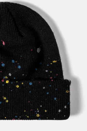 IREP Stealth Wealth Finley Paint Drip Rib-Knit Cuff Beanie Hat iRepBrand