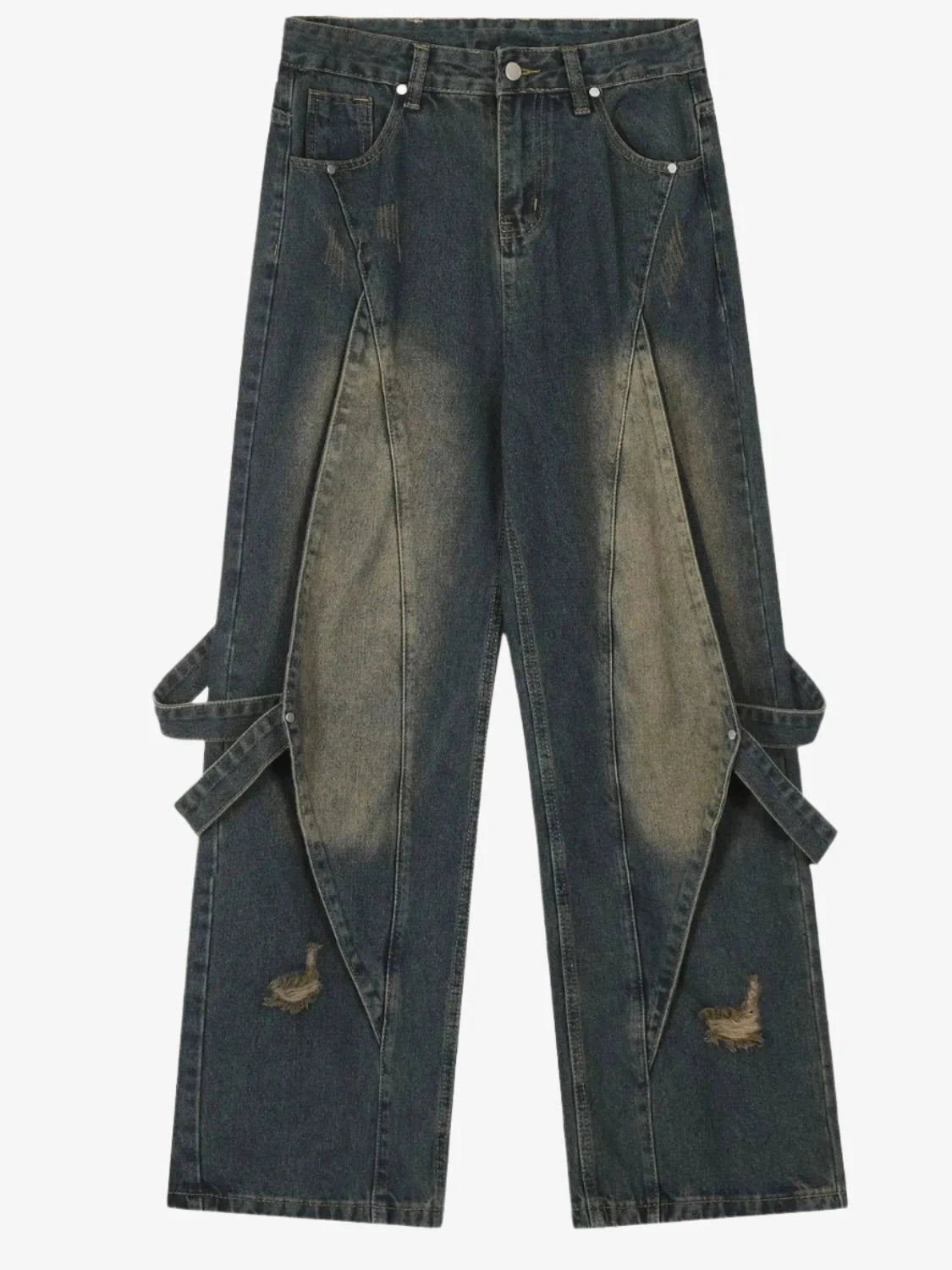 IREP Stealth Wealth Firdaus Distressed Cargo Wide Leg Jeans Jeans iRepBrand