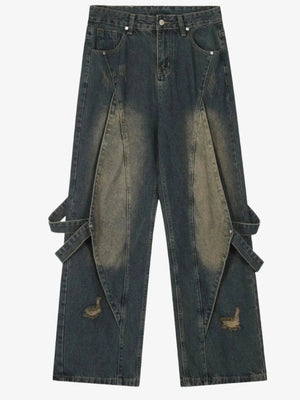 IREP Stealth Wealth Firdaus Distressed Cargo Wide Leg Jeans Jeans iRepBrand