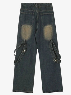 IREP Stealth Wealth Firdaus Distressed Cargo Wide Leg Jeans Jeans iRepBrand