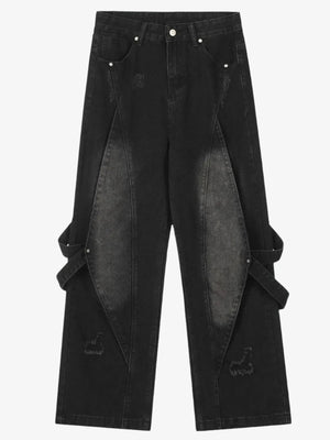 IREP Stealth Wealth Firdaus Distressed Cargo Wide Leg Jeans Jeans iRepBrand