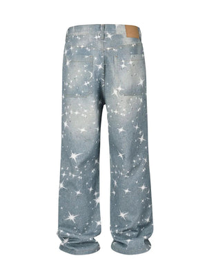 IREP Stealth Wealth Galaxy Rhinestone Star Print Jeans Jeans iRepBrand