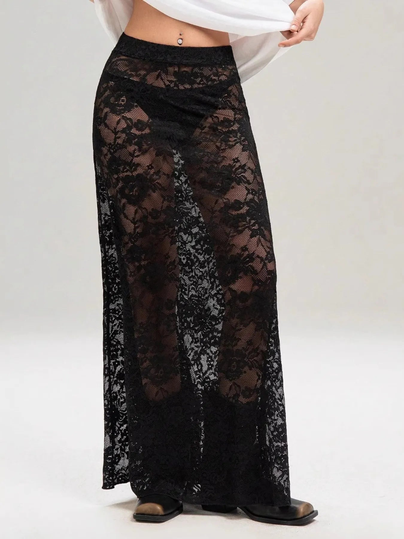 IREP Stealth Wealth Gamela Lace Maxi Skirt Skirt iRepBrand