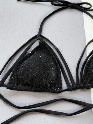 IREP Stealth Wealth Glitter Halter Neck Strappy Two-Piece Bikini Set Trendsi 
