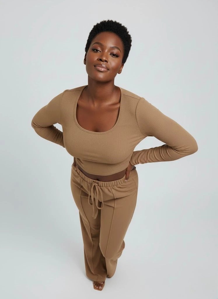 IREP Stealth Wealth Hylton Round Neck Long Sleeve Top and Tied Pants Set  iRepBrand