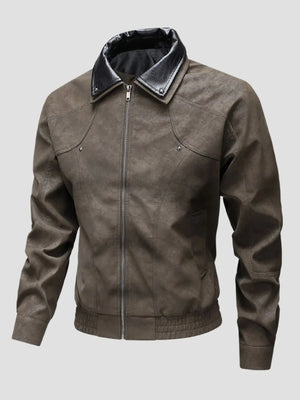 IREP Stealth Wealth Jericho Leather Bomber Jacket Jacket iRepBrand