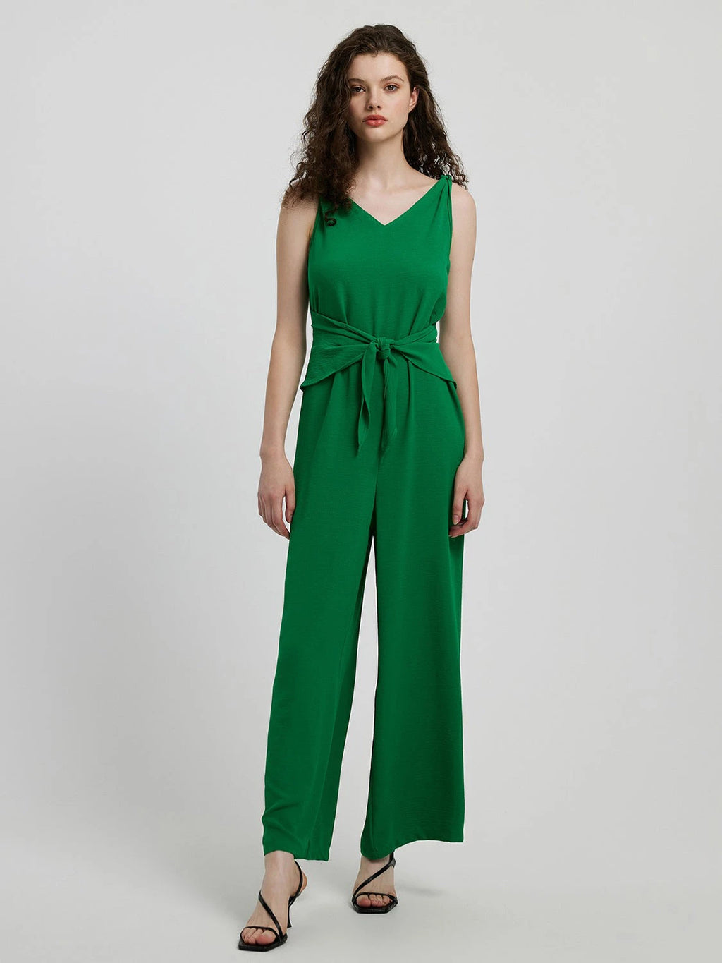 IREP Stealth Wealth Julietta Tie Front Sleeveless Jumpsuit Jumpsuit iRepBrand