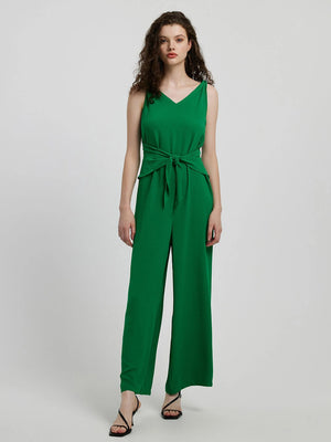 IREP Stealth Wealth Julietta Tie Front Sleeveless Jumpsuit Jumpsuit iRepBrand