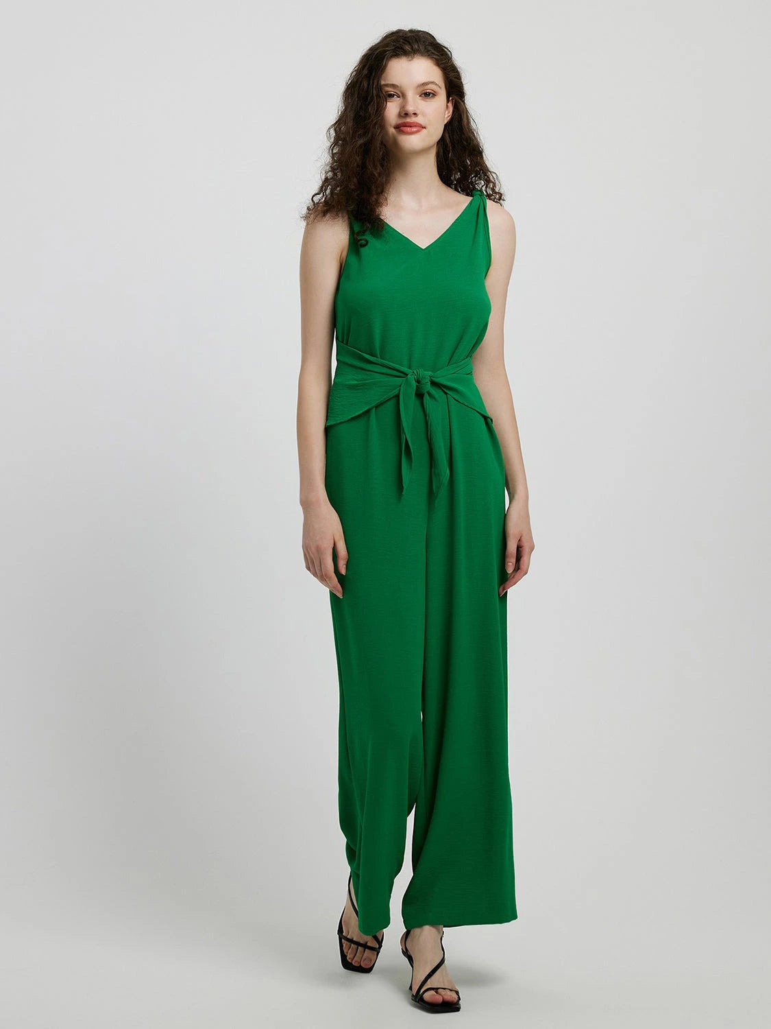 IREP Stealth Wealth Julietta Tie Front Sleeveless Jumpsuit Jumpsuit iRepBrand