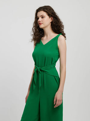 IREP Stealth Wealth Julietta Tie Front Sleeveless Jumpsuit Jumpsuit iRepBrand