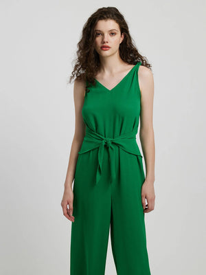 IREP Stealth Wealth Julietta Tie Front Sleeveless Jumpsuit Jumpsuit iRepBrand