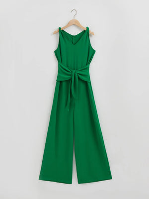 IREP Stealth Wealth Julietta Tie Front Sleeveless Jumpsuit Jumpsuit iRepBrand