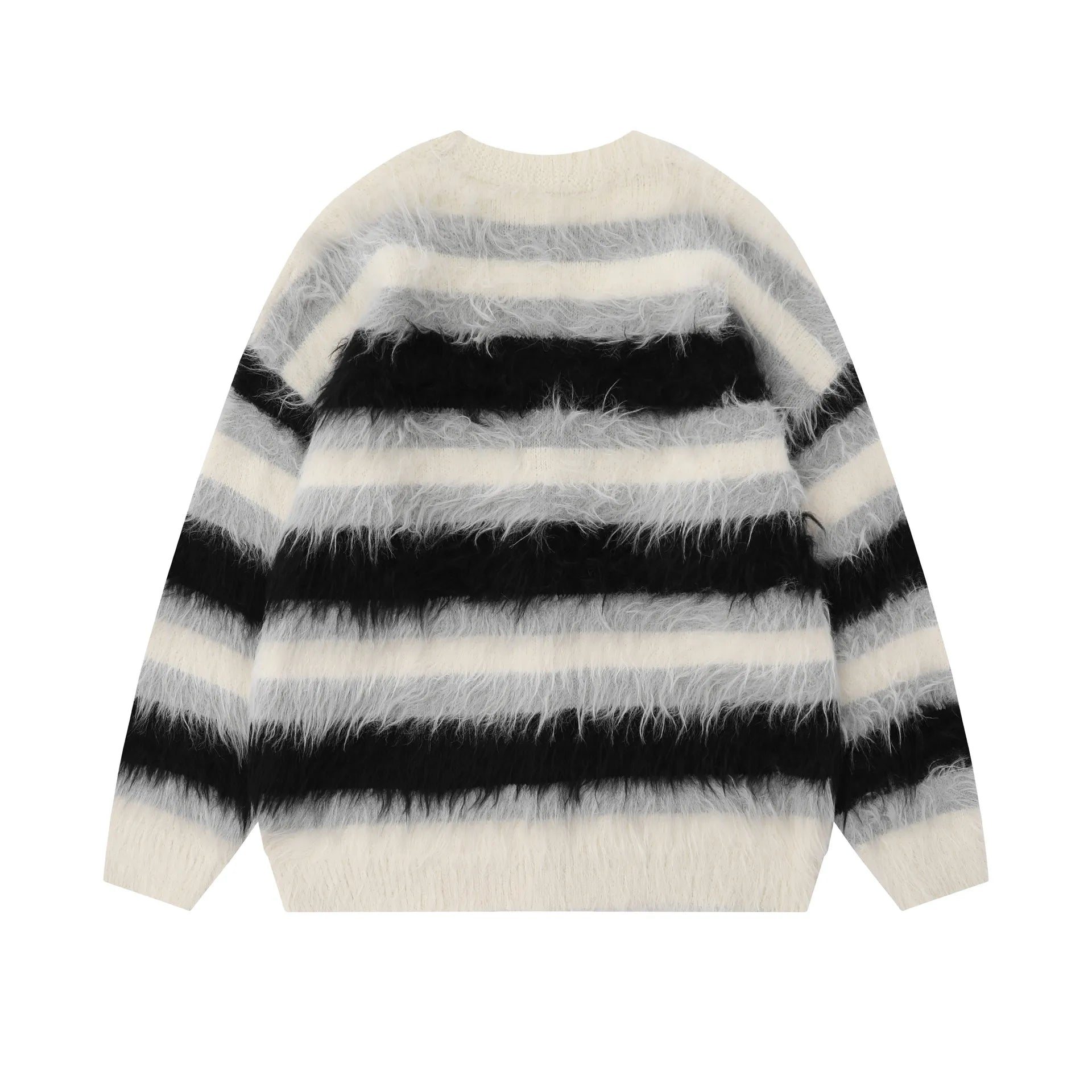 IREP Stealth Wealth Kanon Fuzzy Striped Button-Up Cardigan Sweater iRepBrand