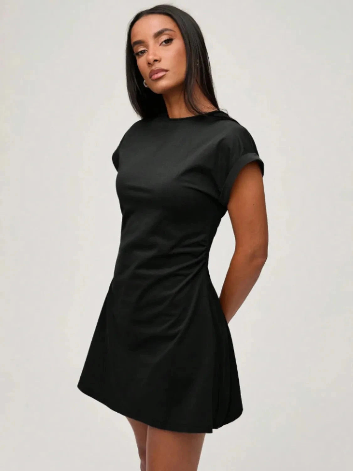 IREP Stealth Wealth Mariah Short Sleeve Mini Tee Dress Dress iRepBrand