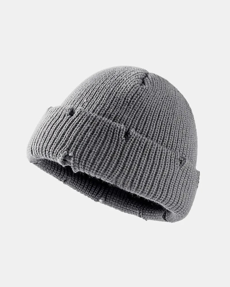 IREP Stealth Wealth Mavis Distressed Cuffed Knit Hat Hat iRepBrand