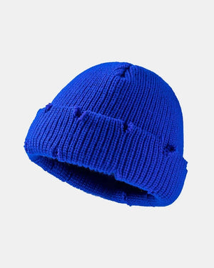 IREP Stealth Wealth Mavis Distressed Cuffed Knit Hat Hat iRepBrand