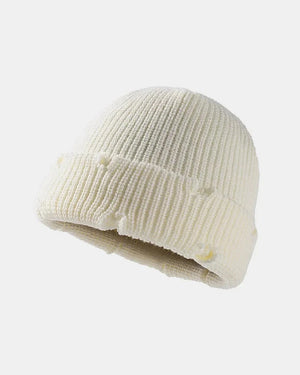 IREP Stealth Wealth Mavis Distressed Cuffed Knit Hat Hat iRepBrand