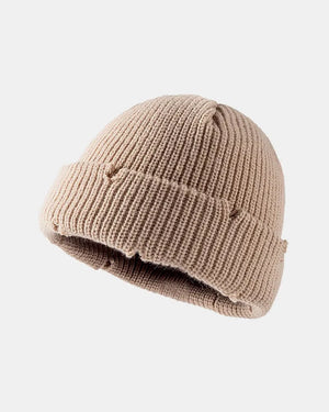 IREP Stealth Wealth Mavis Distressed Cuffed Knit Hat Hat iRepBrand