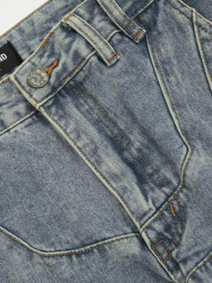 IREP Stealth Wealth Men's Multi-Pocket Cargo Wide Leg Jeans Trendsi 