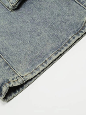IREP Stealth Wealth Men's Multi-Pocket Cargo Wide Leg Jeans Trendsi 