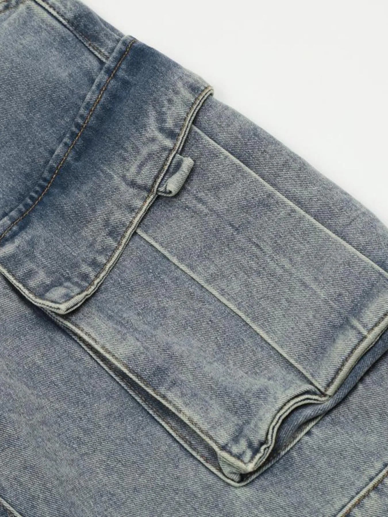 IREP Stealth Wealth Men's Multi-Pocket Cargo Wide Leg Jeans Trendsi 