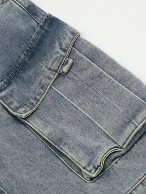 IREP Stealth Wealth Men's Multi-Pocket Cargo Wide Leg Jeans Trendsi 