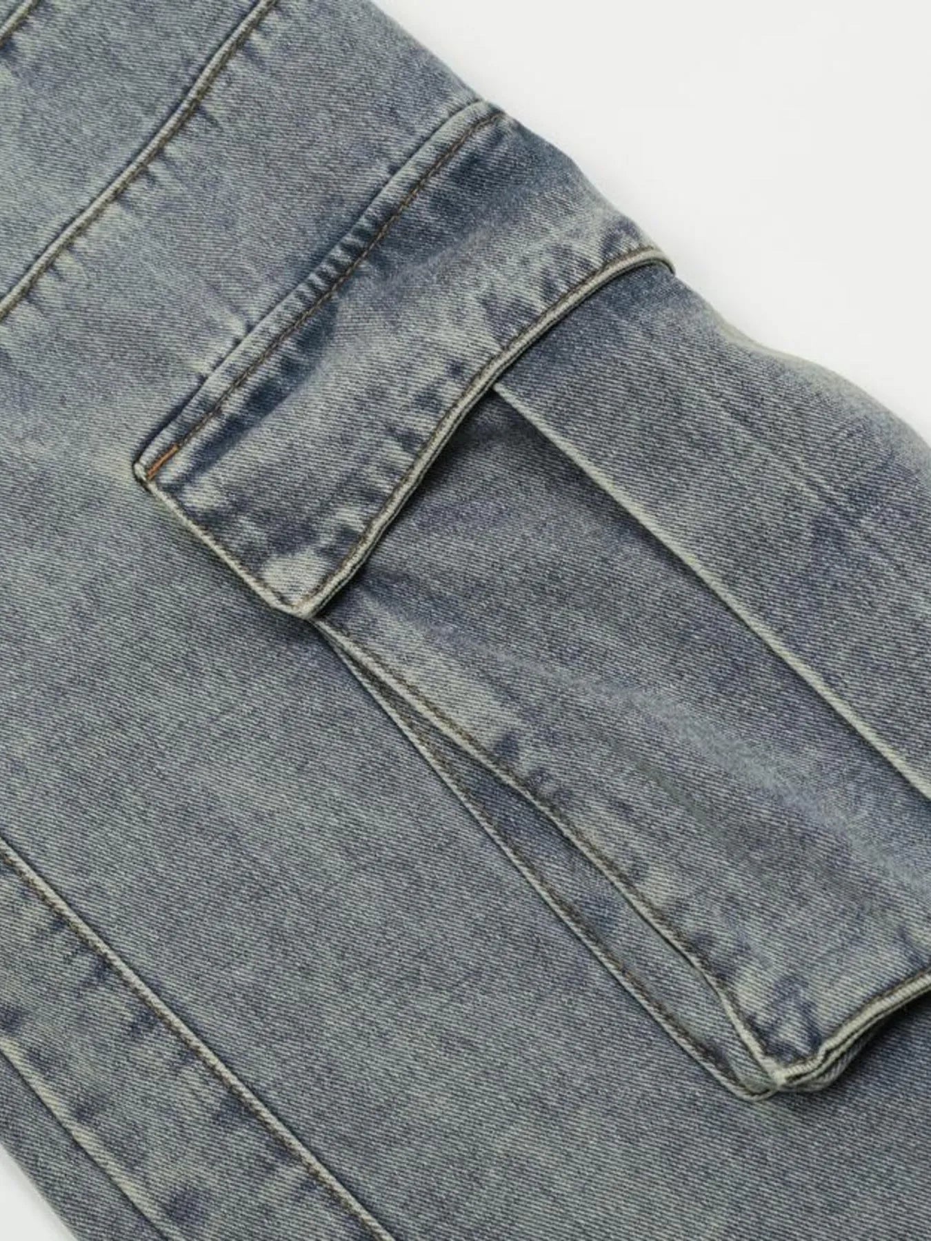 IREP Stealth Wealth Men's Multi-Pocket Cargo Wide Leg Jeans Trendsi 