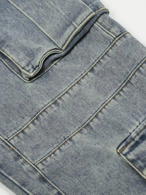 IREP Stealth Wealth Men's Multi-Pocket Cargo Wide Leg Jeans Trendsi 
