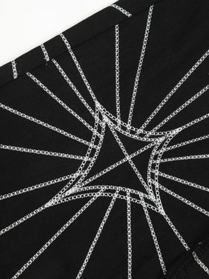 IREP Stealth Wealth Men's Spider Web Embroidered Flared Jeans iRepBrand