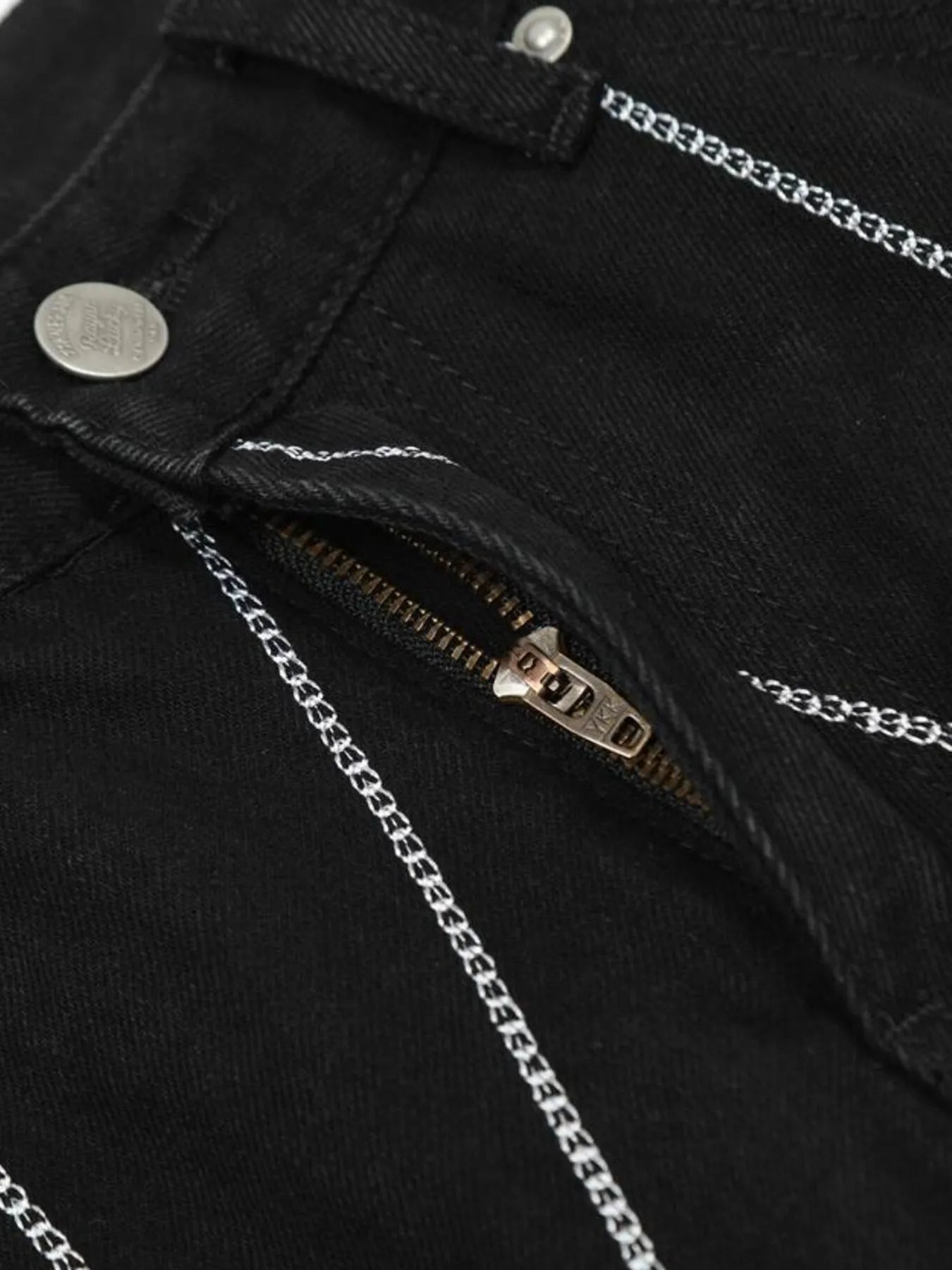 IREP Stealth Wealth Men's Spider Web Embroidered Flared Jeans iRepBrand