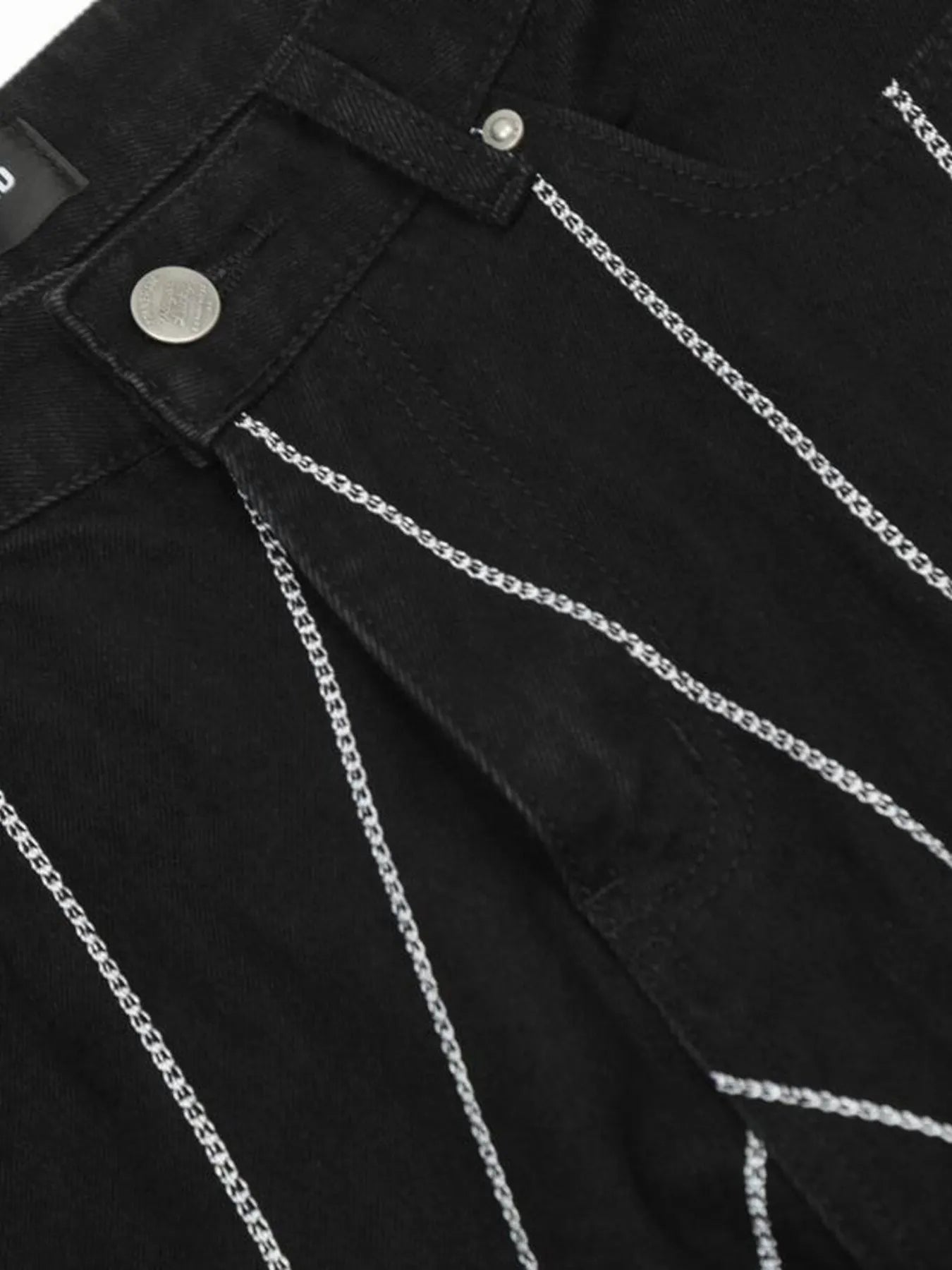 IREP Stealth Wealth Men's Spider Web Embroidered Flared Jeans iRepBrand