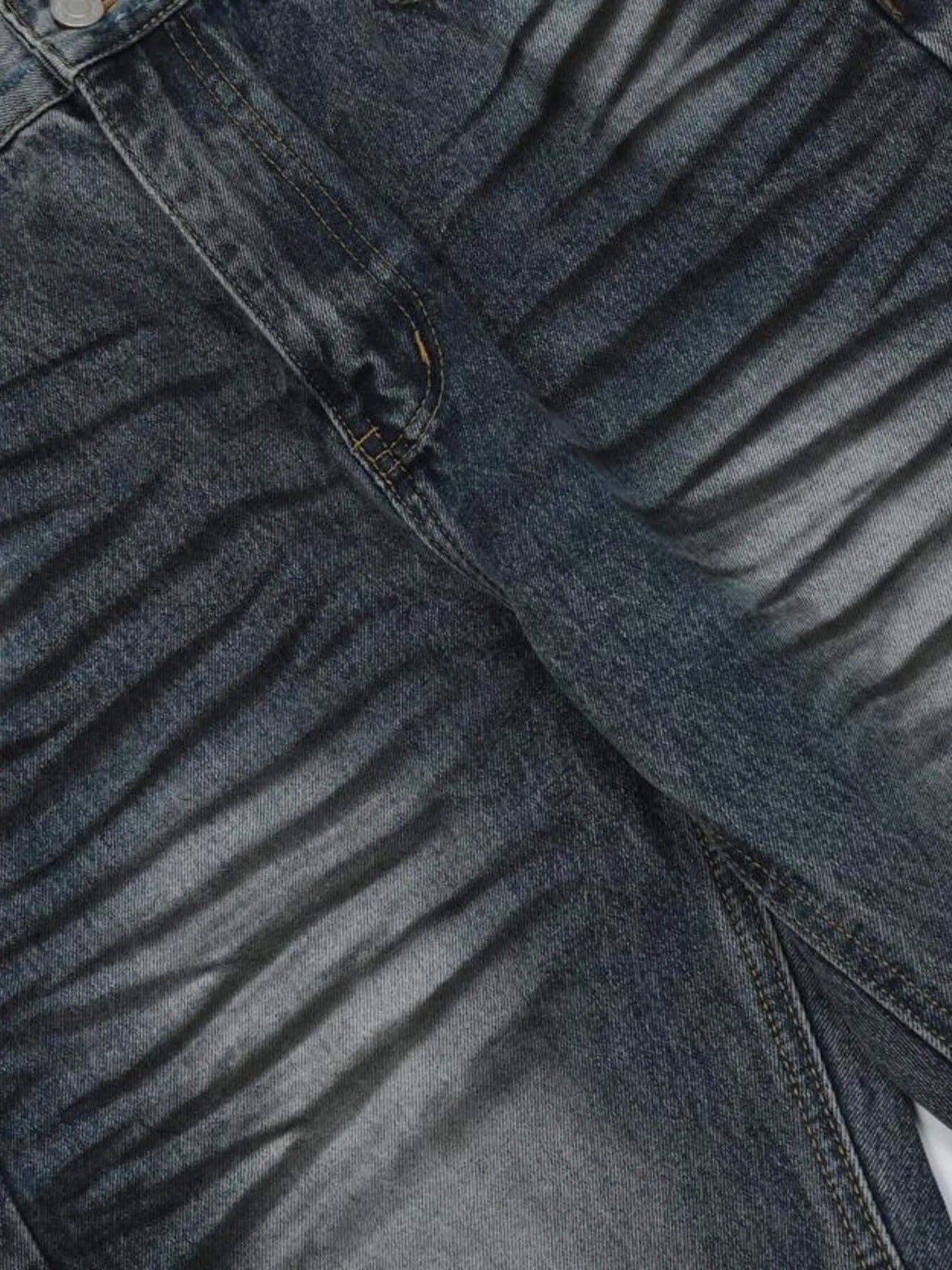 IREP Stealth Wealth Men's Washed Distressed Wide-Leg Zlec Jeans Trendsi 