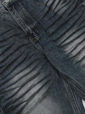 IREP Stealth Wealth Men's Washed Distressed Wide-Leg Zlec Jeans Trendsi 