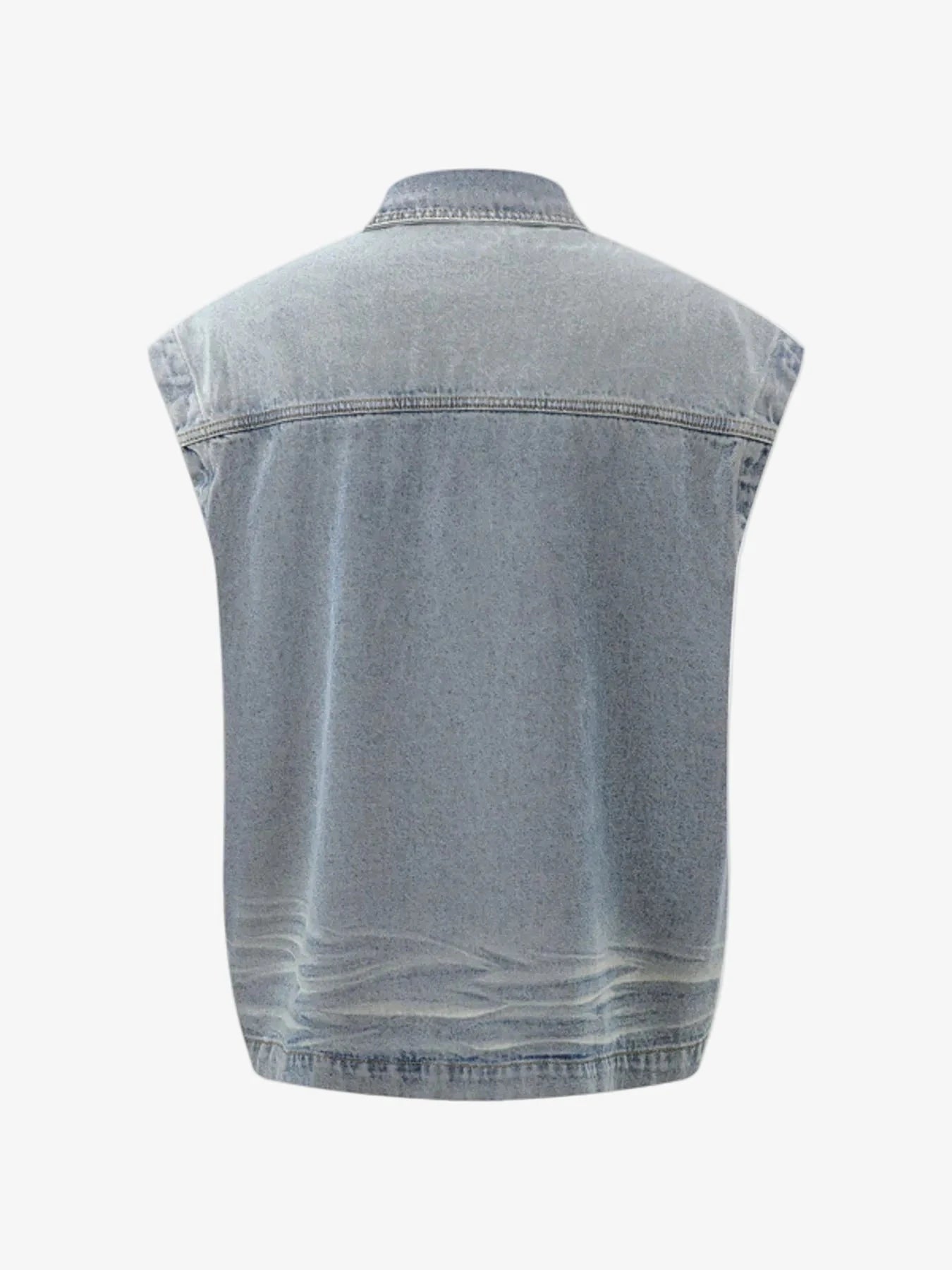 IREP Stealth Wealth Merrick Sleeveless Vintage Washed Denim Jacket Jacket iRepBrand