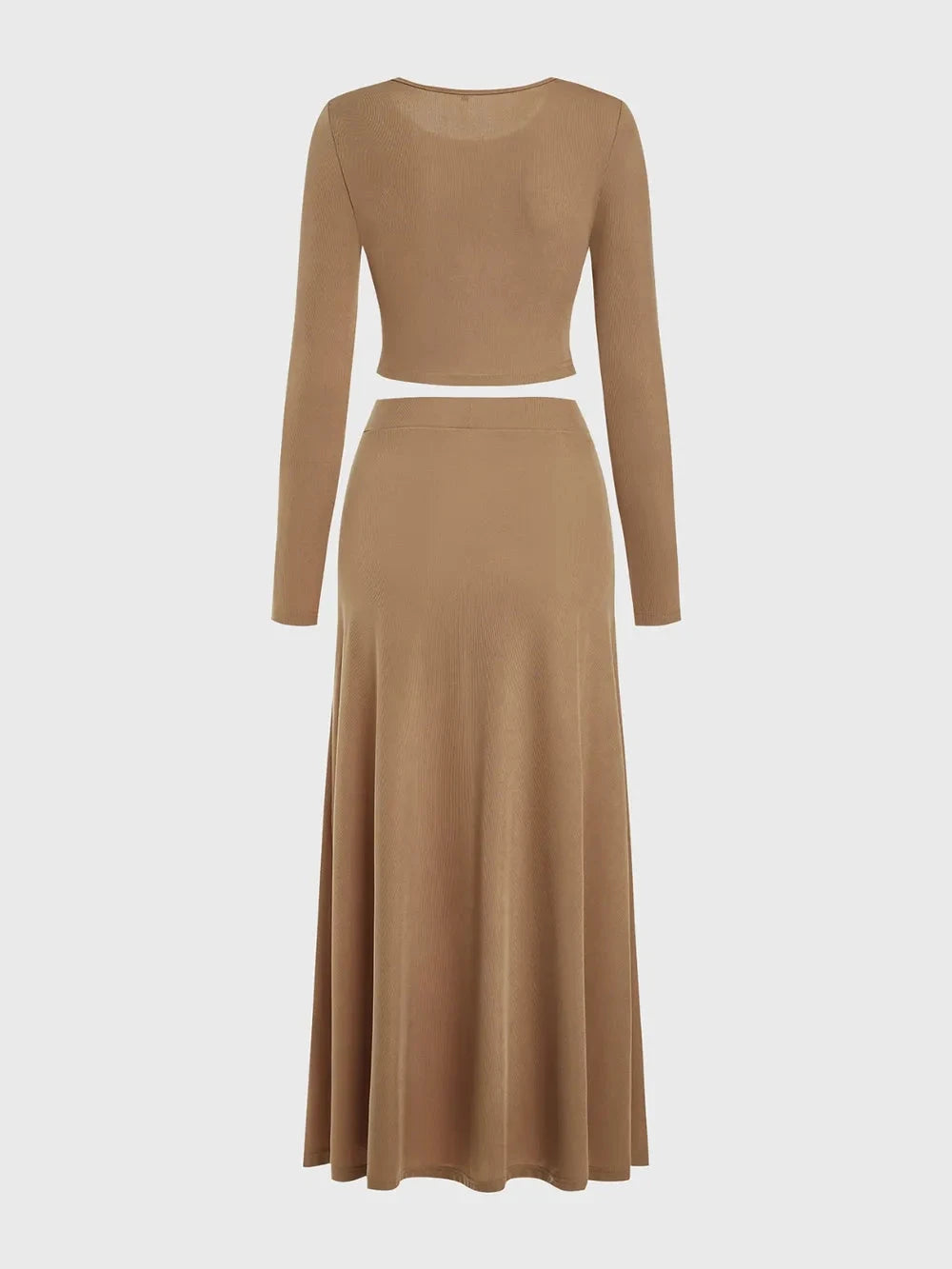 IREP Stealth Wealth Misty Round Neck Long Sleeve Top and Skirt Set  iRepBrand