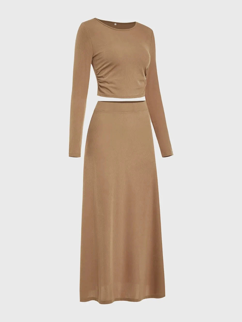 IREP Stealth Wealth Misty Round Neck Long Sleeve Top and Skirt Set  iRepBrand