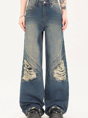 IREP Stealth Wealth Miyamoto Distressed Wide Leg Jeans Jeans iRepBrand