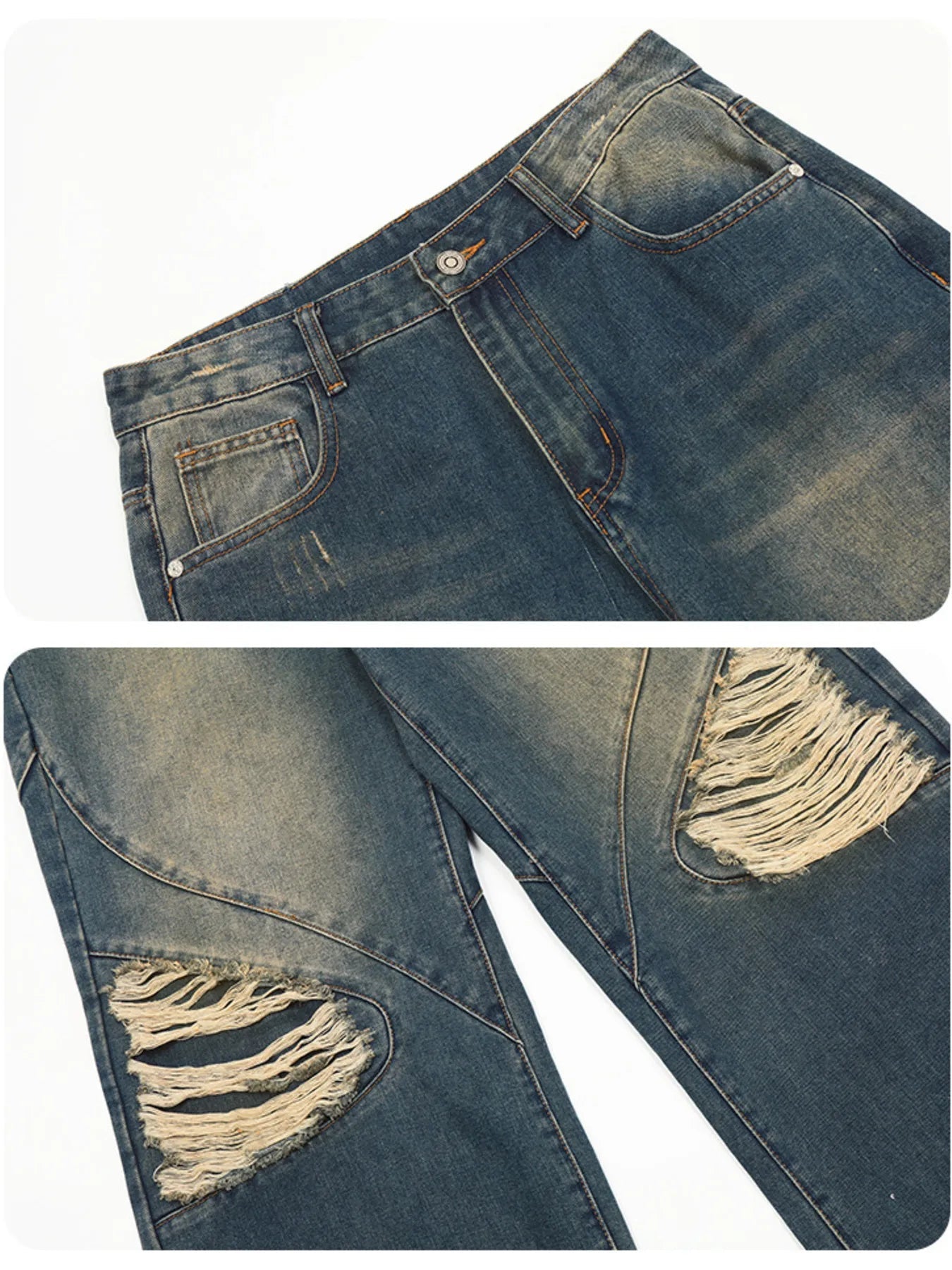 IREP Stealth Wealth Miyamoto Distressed Wide Leg Jeans Jeans iRepBrand