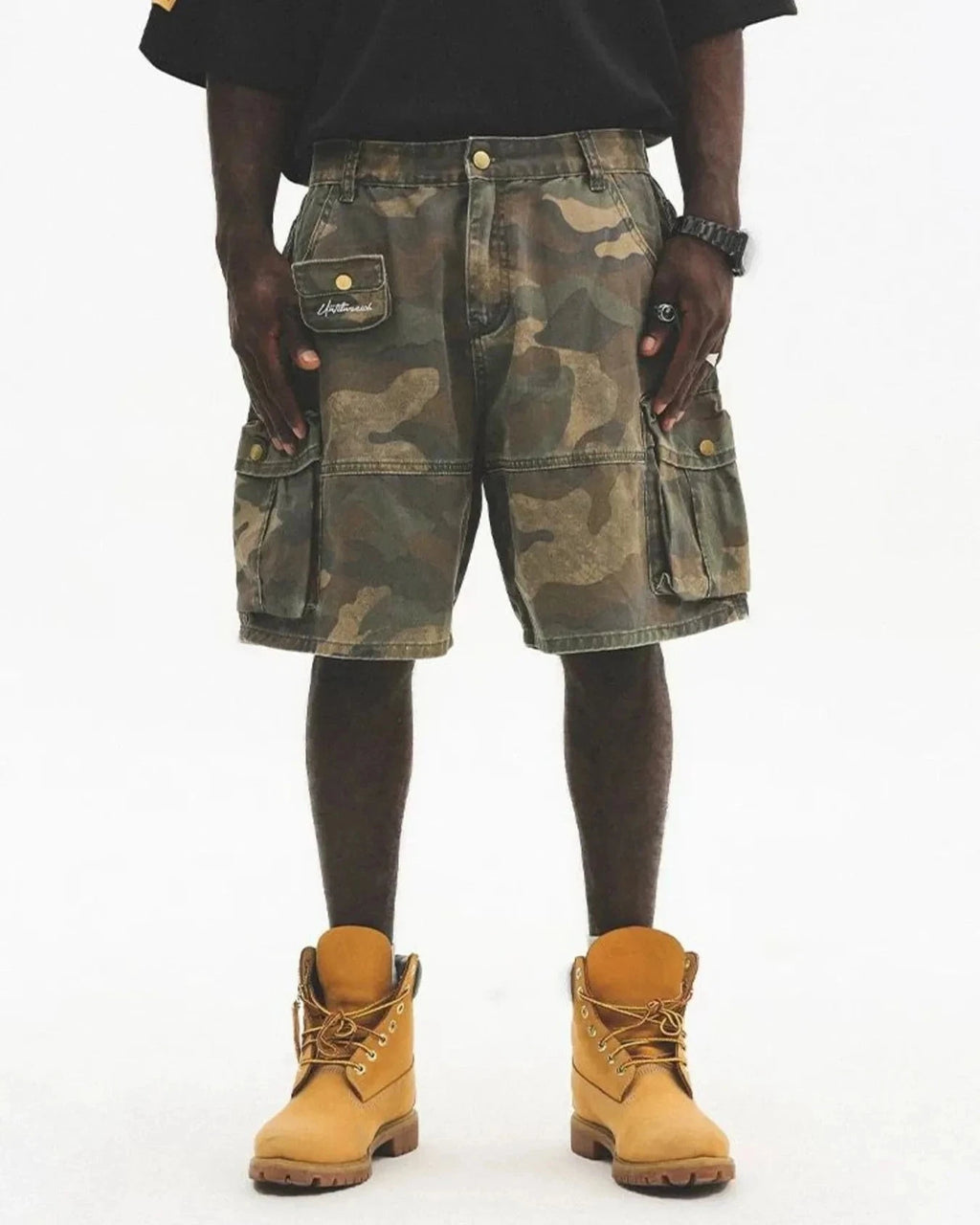 IREP Stealth Wealth Multiple Pocket Camo Cargo Shorts Trendsi 