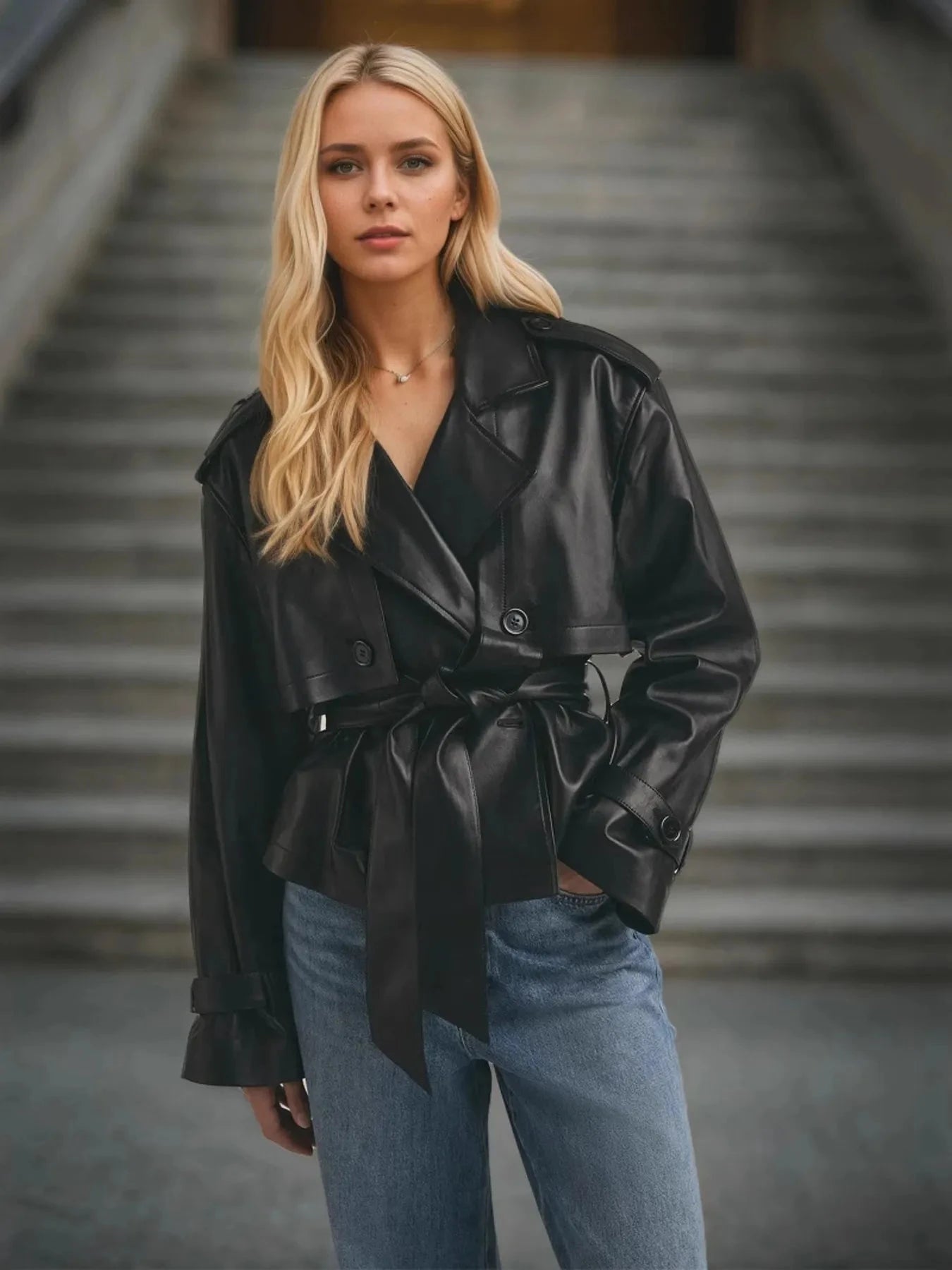 IREP Stealth Wealth Nova Leather Trench Jacket Jacket iRepBrand