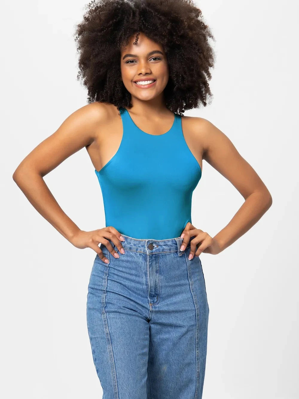 IREP Stealth Wealth Osian Round Neck Wide Strap Bodysuit Top iRepBrand