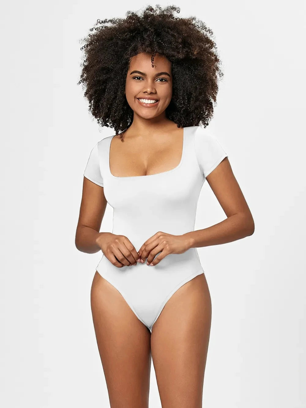 IREP Stealth Wealth Osian Square Neck Short Sleeve Bodysuit Top iRepBrand