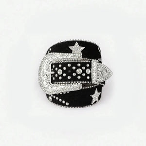 IREP Stealth Wealth Oxy Leather Inlaid Rhinestone Belt Belt iRepBrand