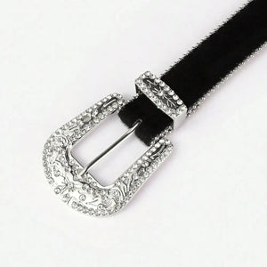 IREP Stealth Wealth Oxy Leather Inlaid Rhinestone Belt Belt iRepBrand