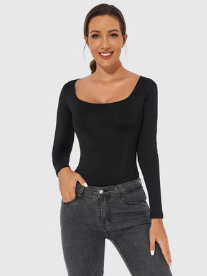 IREP Stealth Wealth Rasmus Scoop Neck Long Sleeve Bodysuit Top iRepBrand