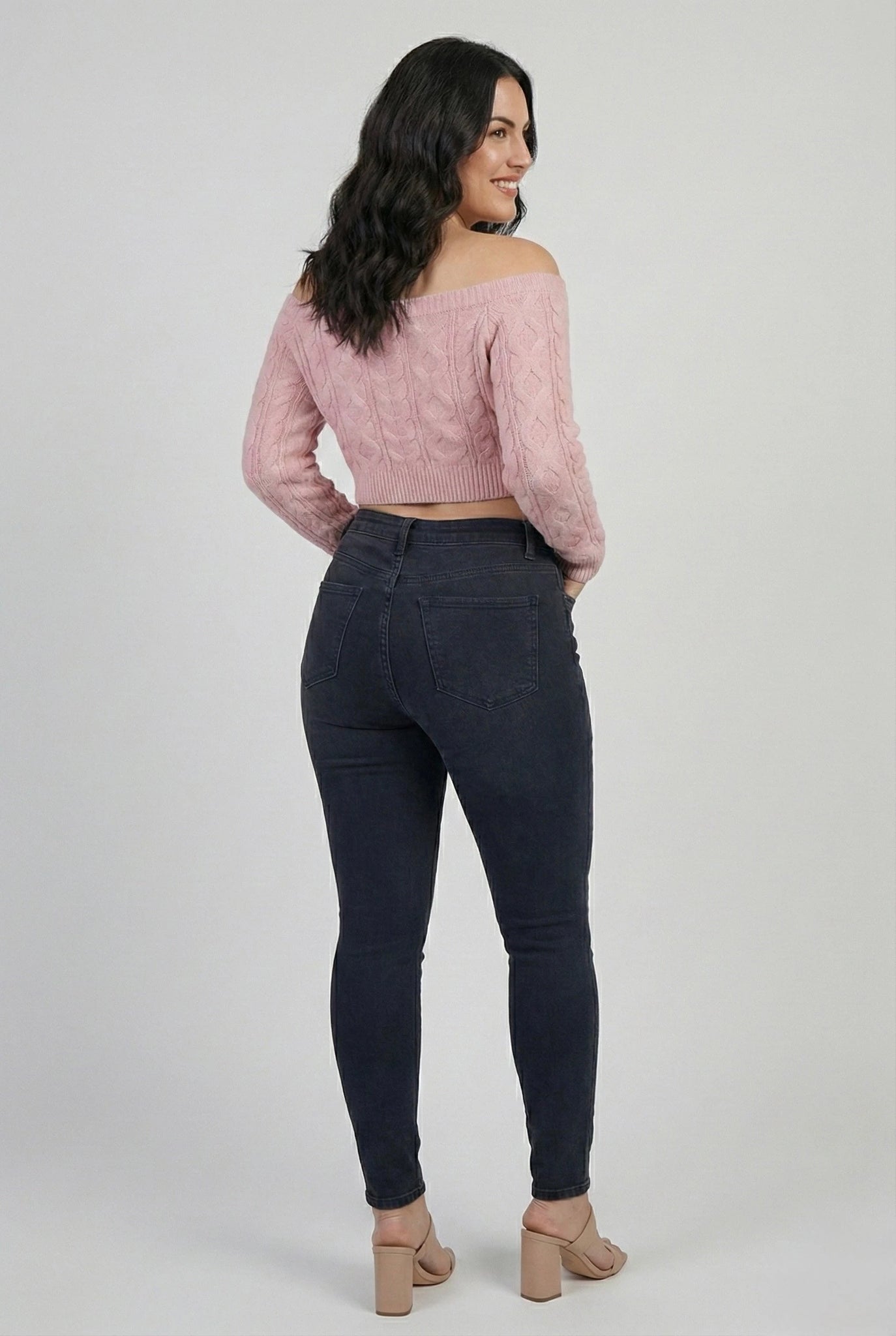 IREP Stealth Wealth Reigna Cable-Knit Off-Shoulder Sweater Sweater iRepBrand