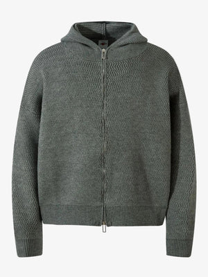 IREP Stealth Wealth Sammie Textured Knit Zip-Up Hooded Cardigan Hoodie iRepBrand
