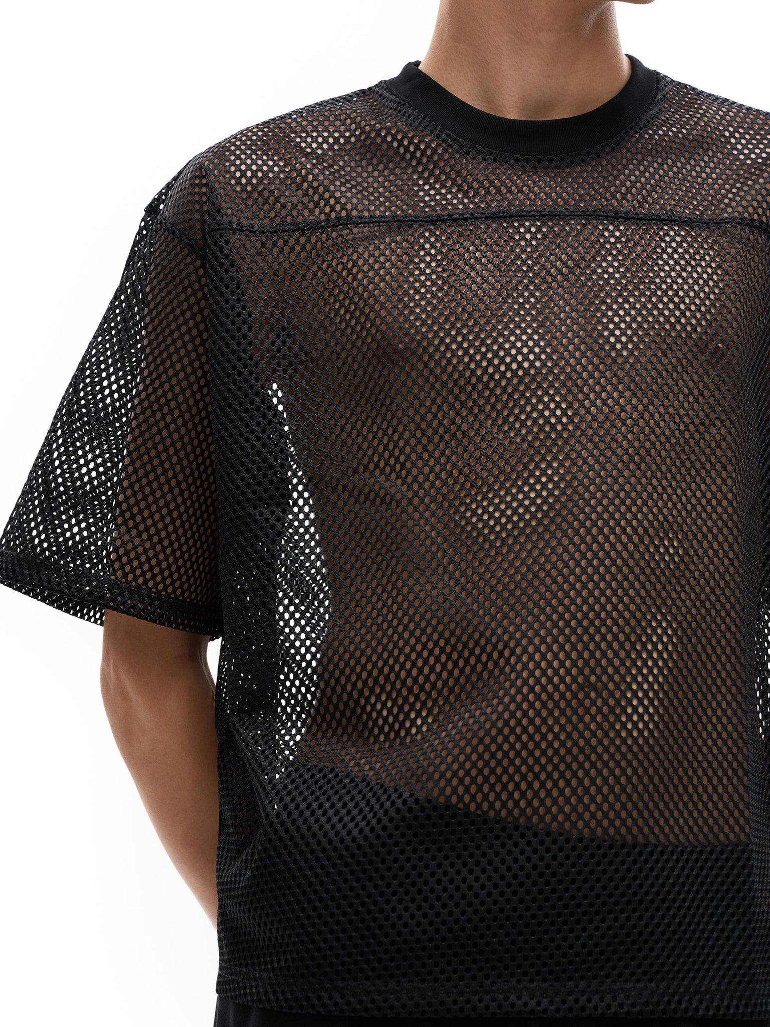 IREP Stealth Wealth See-through Boxy Net T-Shirt  iRepBrand