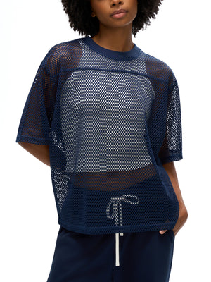 IREP Stealth Wealth See-through Boxy Net T-Shirt  iRepBrand